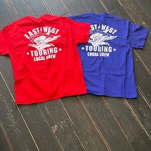 Two East/West Touring Local Crew" Graphic Tees